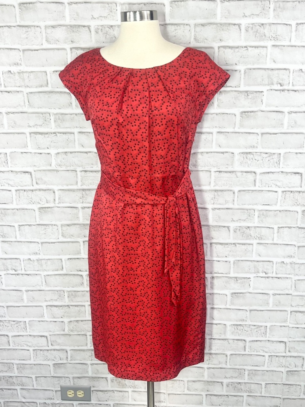 |•BODEN•| ed Silk Blend Sheath Tie Belt Dress – Women’s Size 8